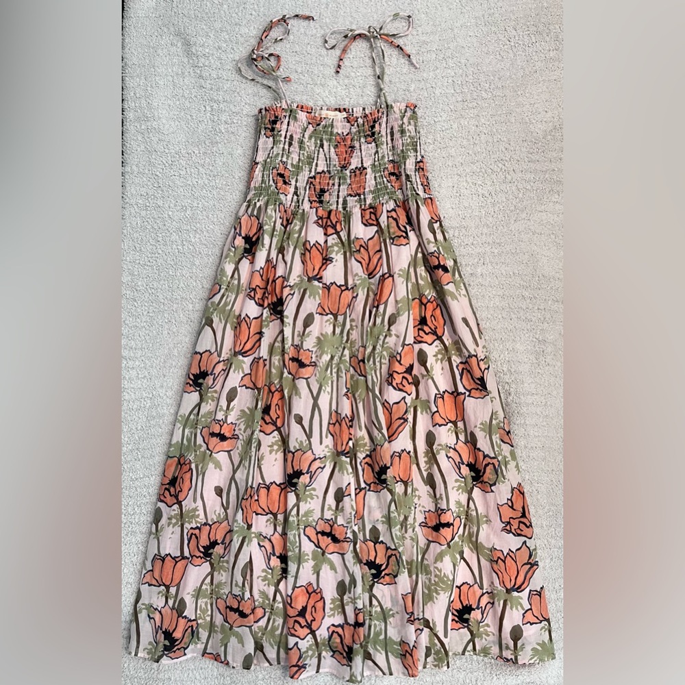 Tory Burch Floral Midi Dress Size Medium